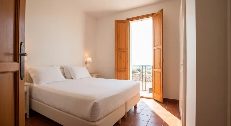 Chambre d'hotel budget a Antibes avec volets provencaux